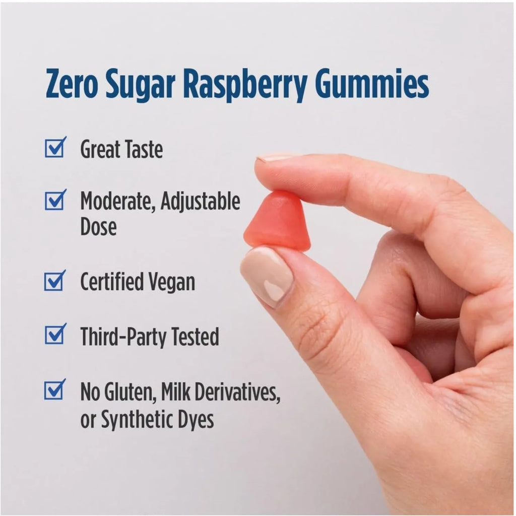 Nordic Naturals Gomitas de melatonina sin azúcar, frambuesa, 60 gomitas de 1.5 mg de melatonina