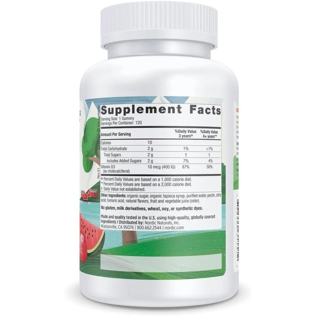 Nordic Naturals vitamina D3 Gomitas para niños 120 gom sfn