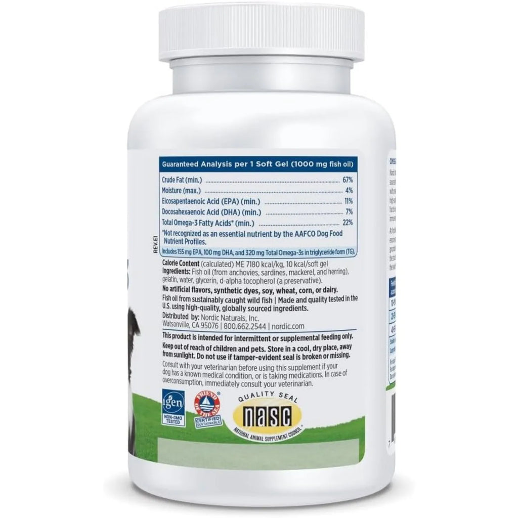 Nordic Naturals Omega-3 para Perros 90 softgels Sfn