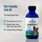 Nordic Naturals Omega-3 Pet Cats & small Dog Breeds 60mL Sfn