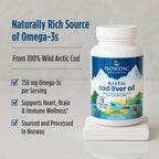 Nordic Naturals Artic Cod Liver Oil Omega-3 180 Soft Sfn