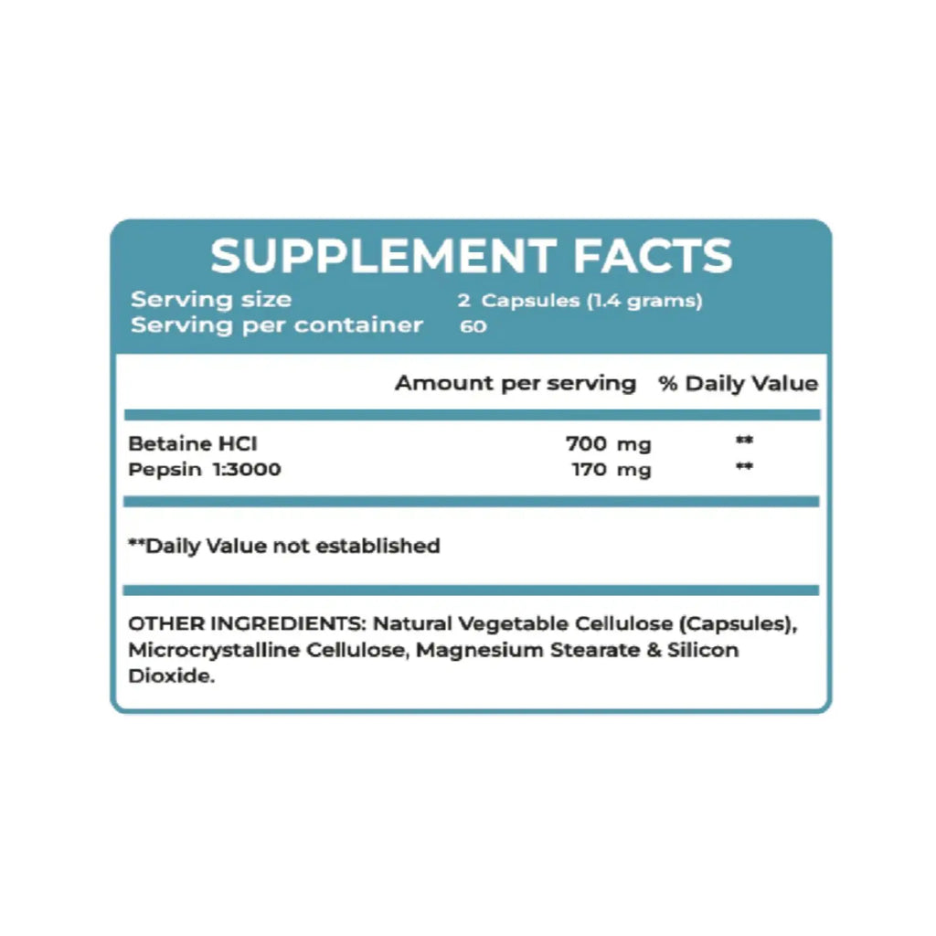 Ultra Pure Supps Betaine Hci, 120 Caps Sfn