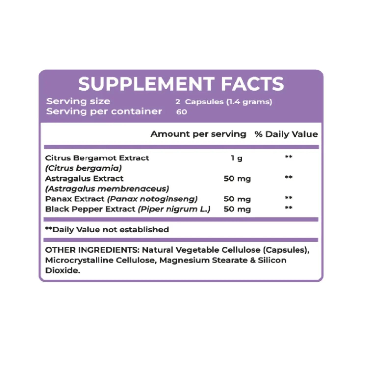 Ultra Pure Supps Bergamot, 120 Caps Sfn