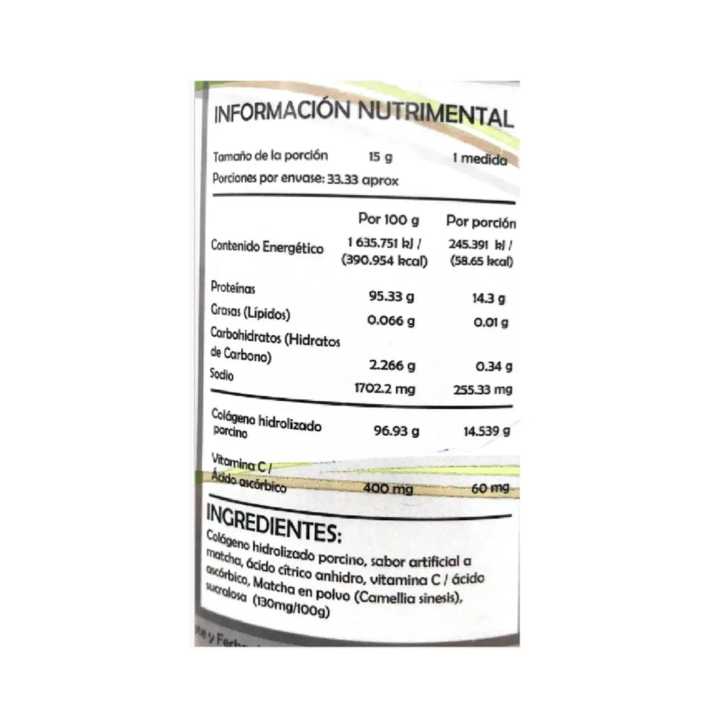 Galorganic Colágeno Hidrolizado Matcha Y Vitamina C 500g