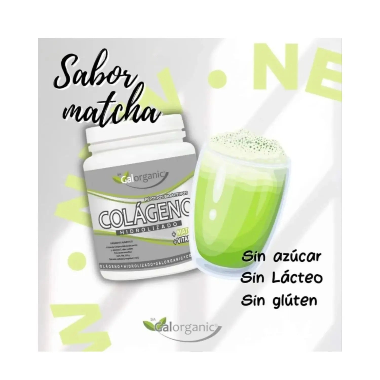 Galorganic Colágeno Hidrolizado Matcha Y Vitamina C 500g
