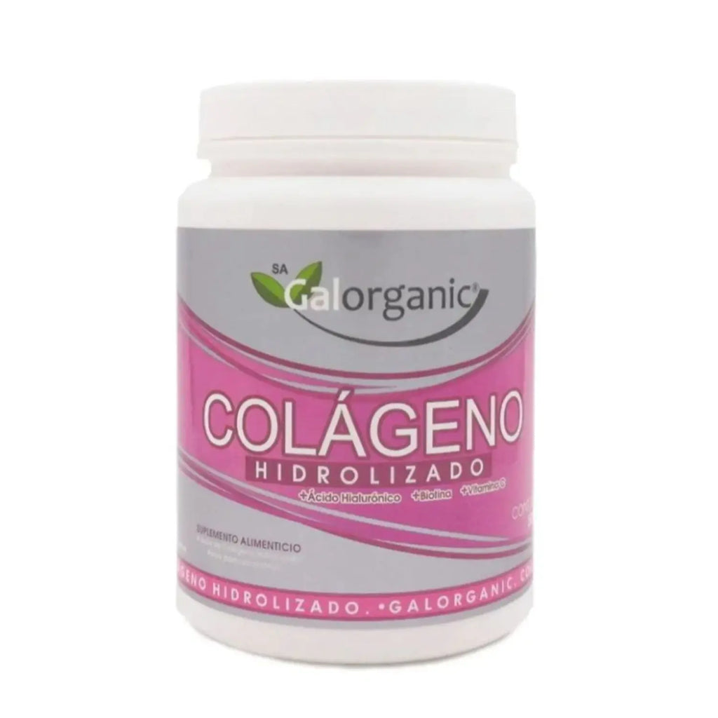 Galorganic Colágeno Hidrolizado Ácido H Y Biotina 500gr sabor FRUTOS ROJOS sfn
