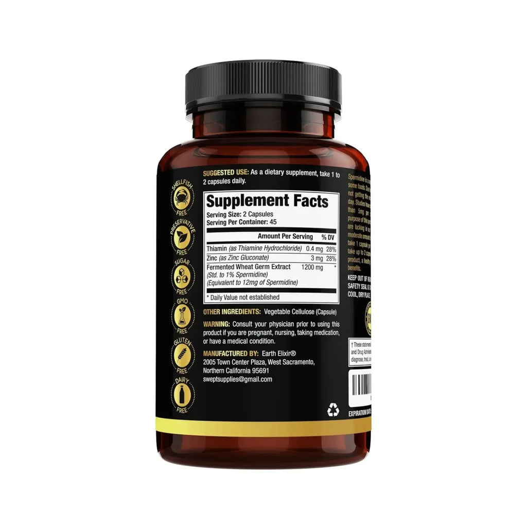 Earth Elixir Spermidine espermidina 90 caps sfn