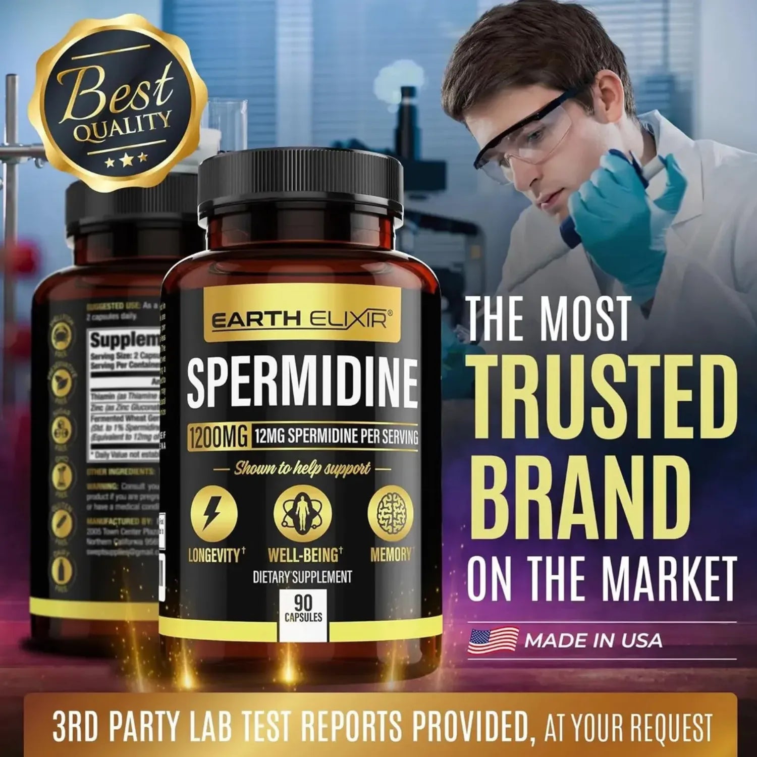 Earth Elixir Spermidine espermidina 90 caps sfn