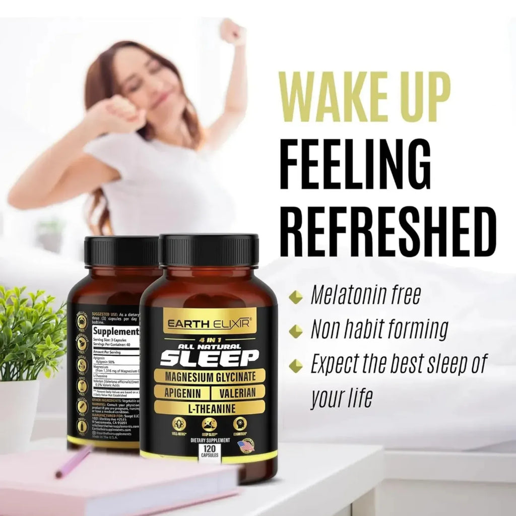 Earth Elixir All Natural Sleep120 Capsulas Descanso Profundo