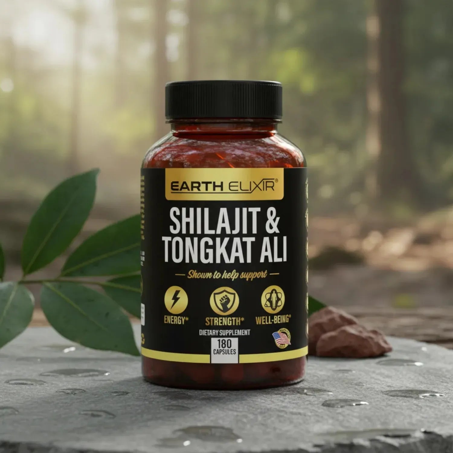 Earth Elixir Shilajit Y Tongkat Ali 400 mg 180 caps sfn