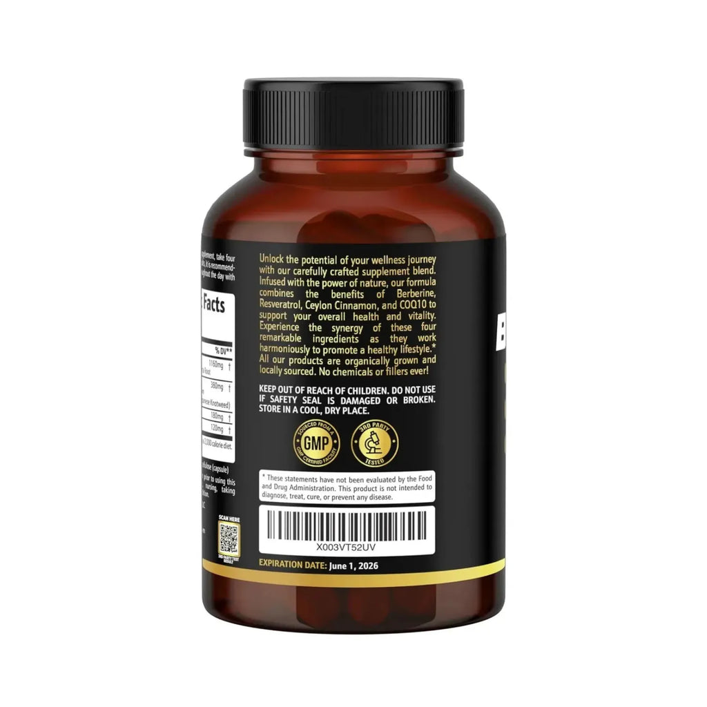 Earth Elixir Berberina COq10 resveratrol 180 caps sfn
