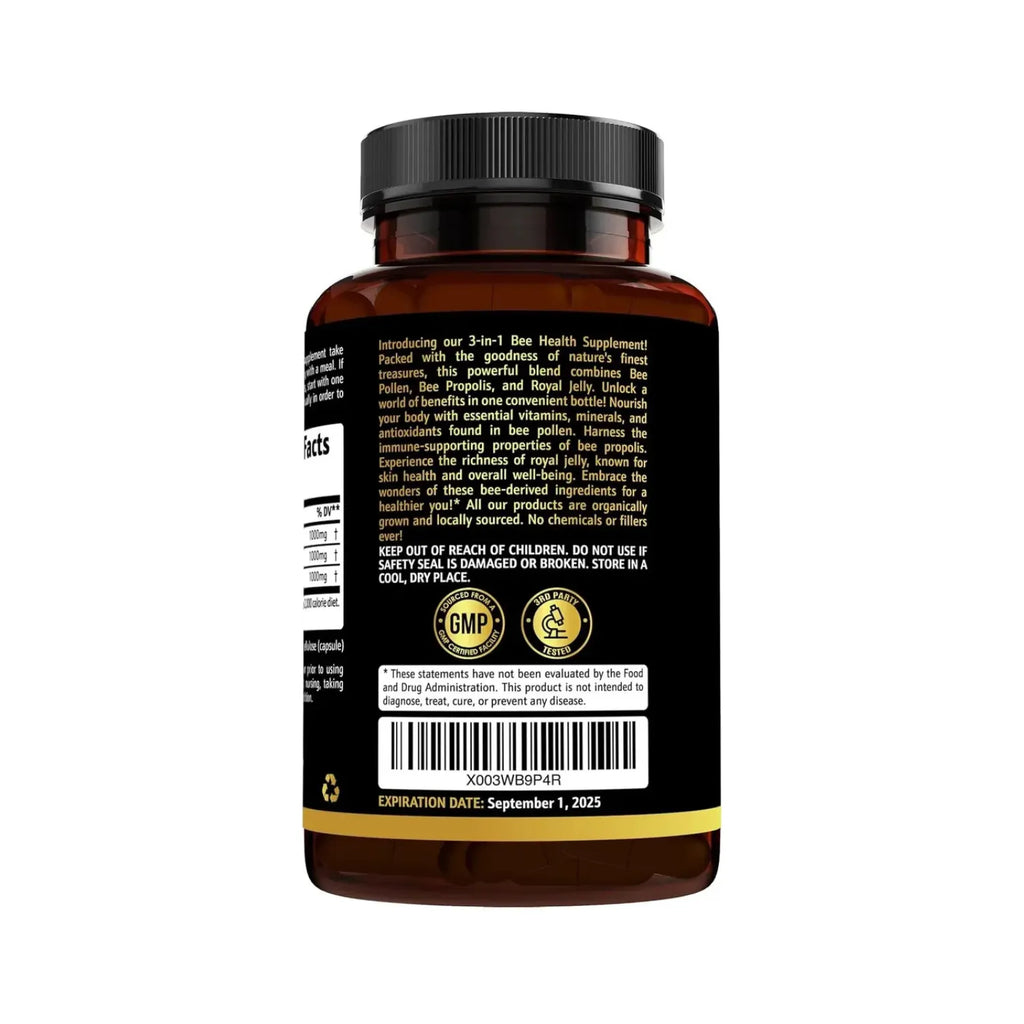 Earth Elixir Bee Pollen+ 180 Capsulas Polen de Abeja Orgánico