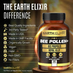 Earth Elixir Bee Pollen+ 180 Capsulas Polen de Abeja Orgánico
