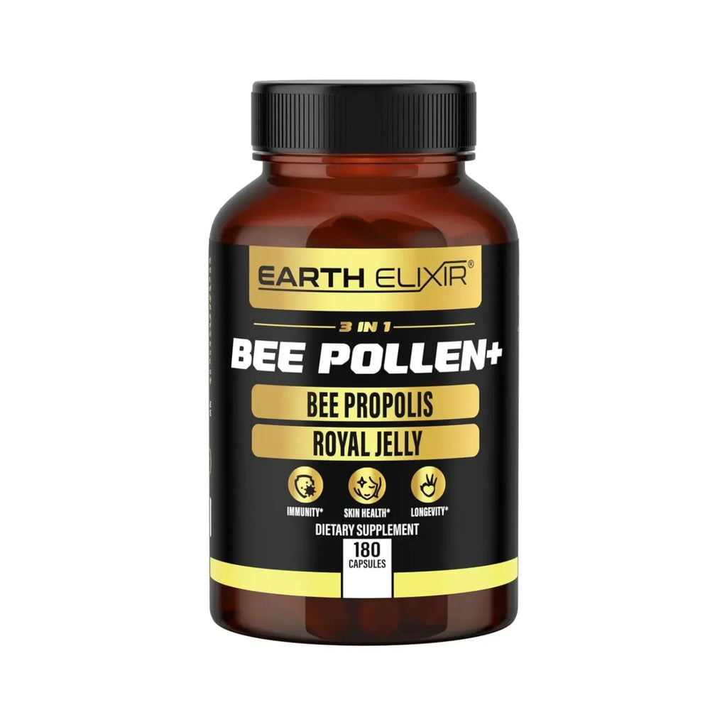 Earth Elixir Bee Pollen+ 180 Capsulas Polen de Abeja Orgánico