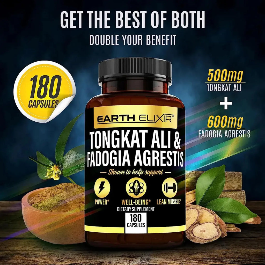 Earth Elixir Fadogia agrestis y Tongkat Ali 180 caps sfn