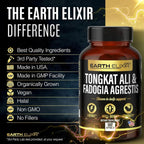 Earth Elixir Fadogia agrestis y Tongkat Ali 180 caps sfn