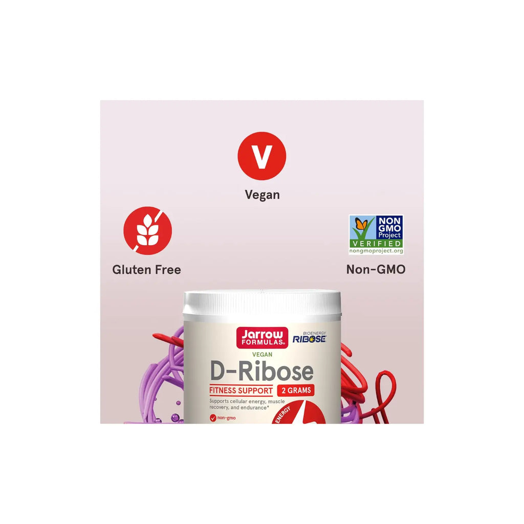 Jarrow Formulas, D-ribosa vegana, 2 g, 200 g sfn