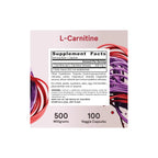Jarrow Formulas L-carnitina 500Mg 100 Cápsulas Vegetales Sfn