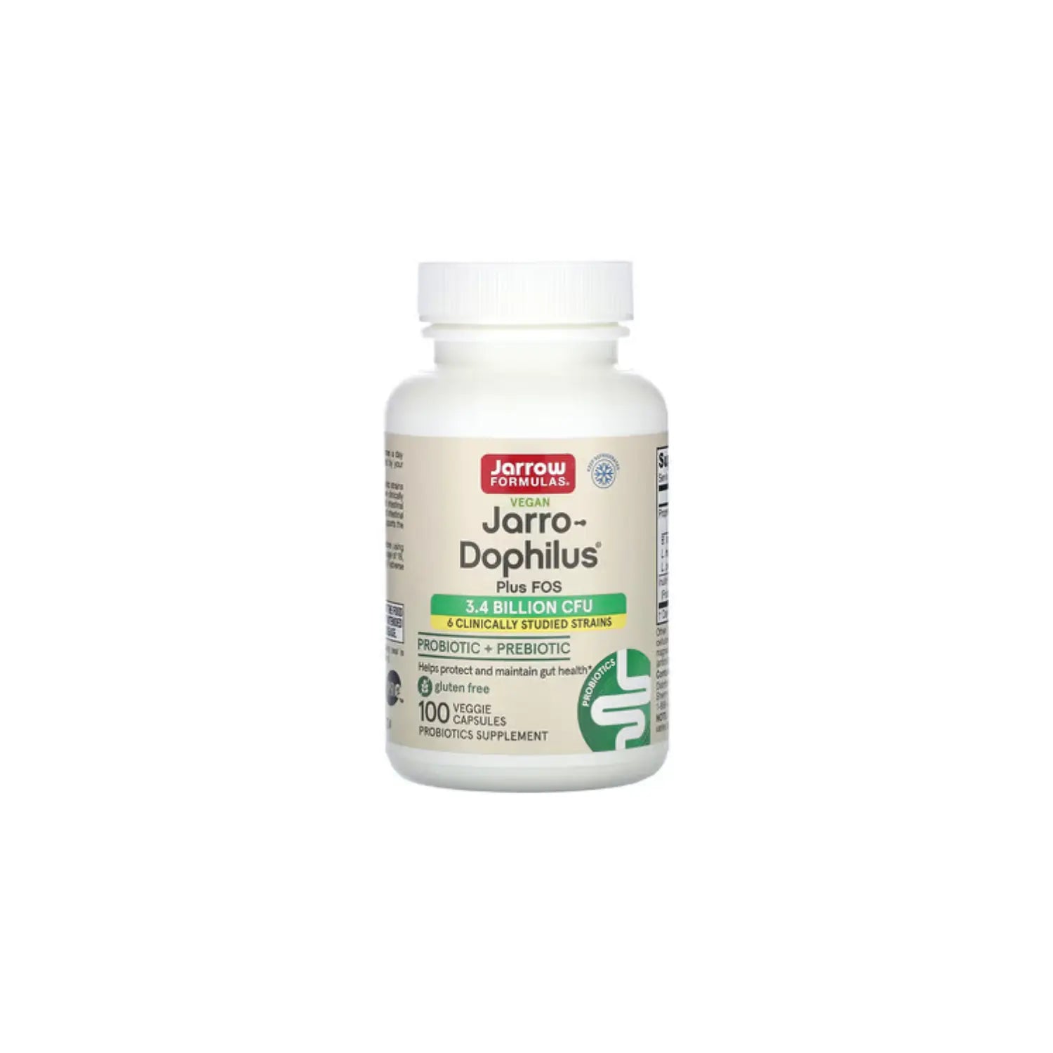 Jarrow Formulas, Jarro-Dophilus Plus FOS vegano 100 caps sfn