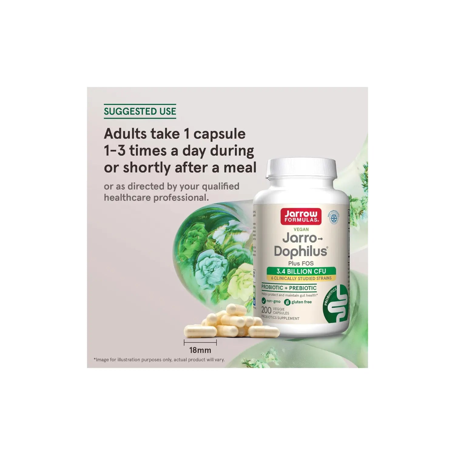 Jarrow Formulas Jarro-Dophilus + FOS 200 cápsulas sfn