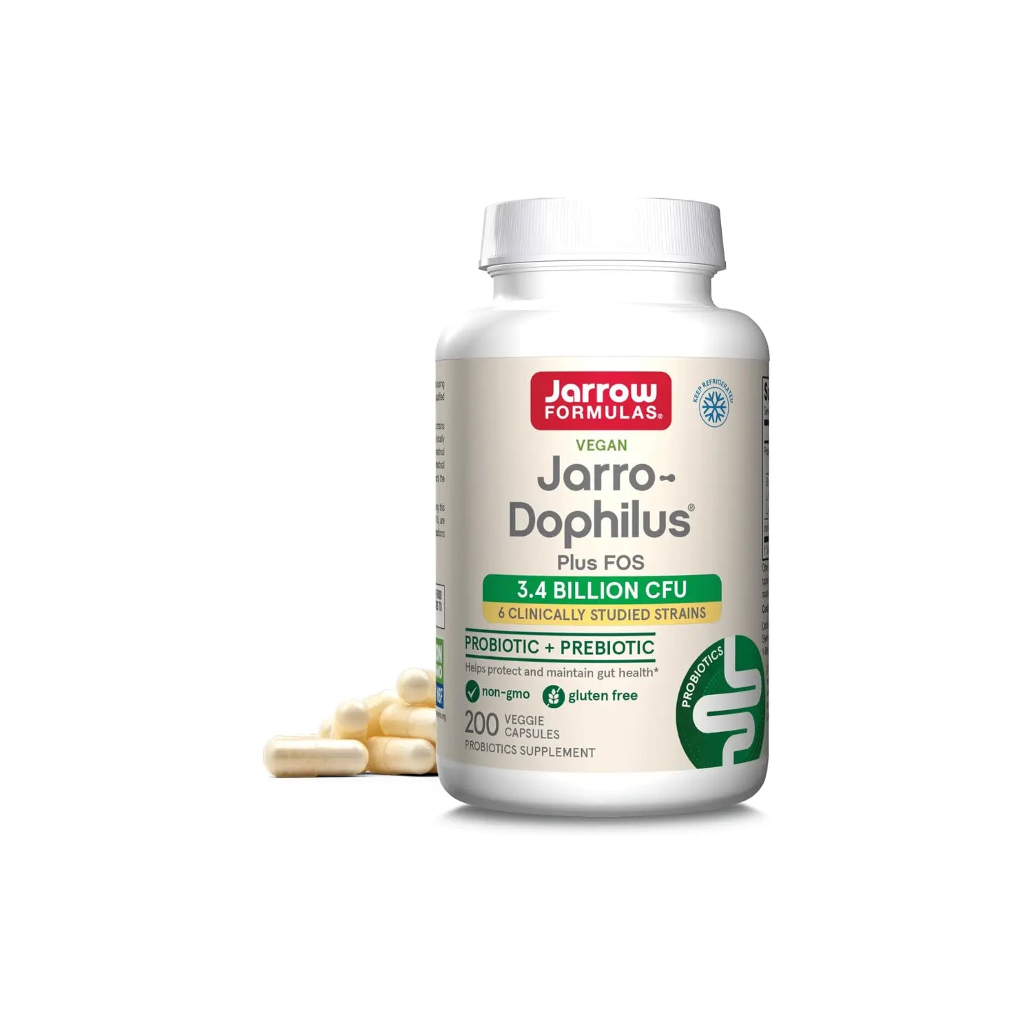 Jarrow Formulas Jarro-Dophilus + FOS 200 cápsulas sfn