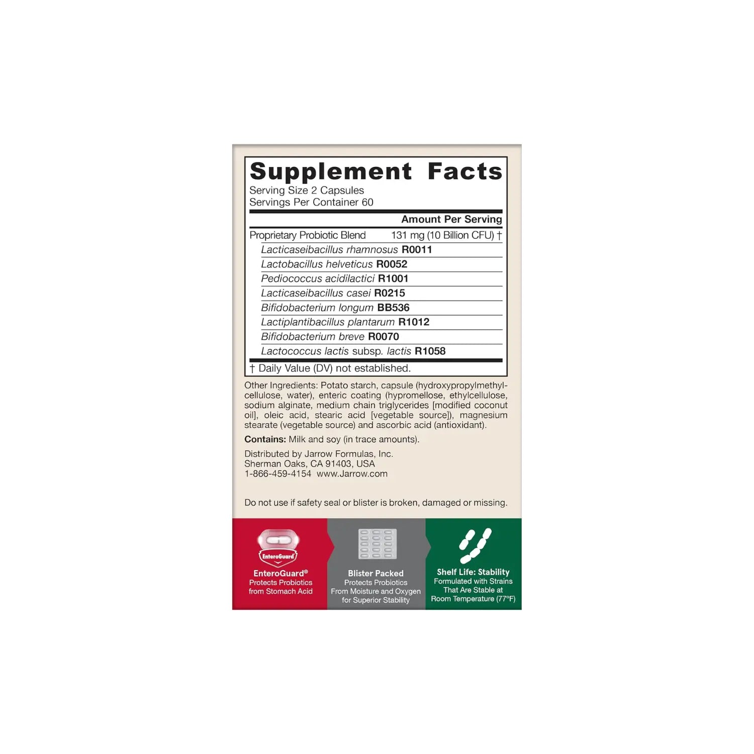 Jarrow Formulas Dophilus EPS 5 billion cfu 120 capsulas sfn
