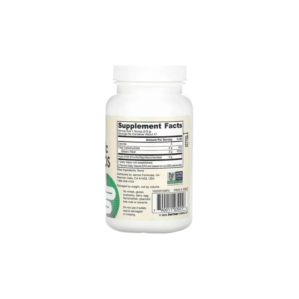 Jarrow Formulas Inulina prebiótica FOS en polvo 180 g sfn