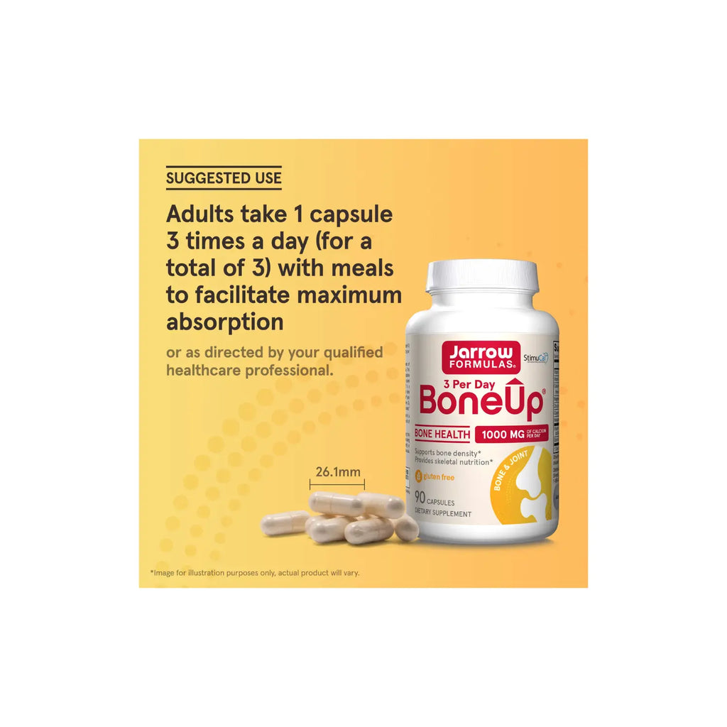 Jarrow Formulas, BoneUp 3 Per-Day, 1,000 mg, 90 Capsules