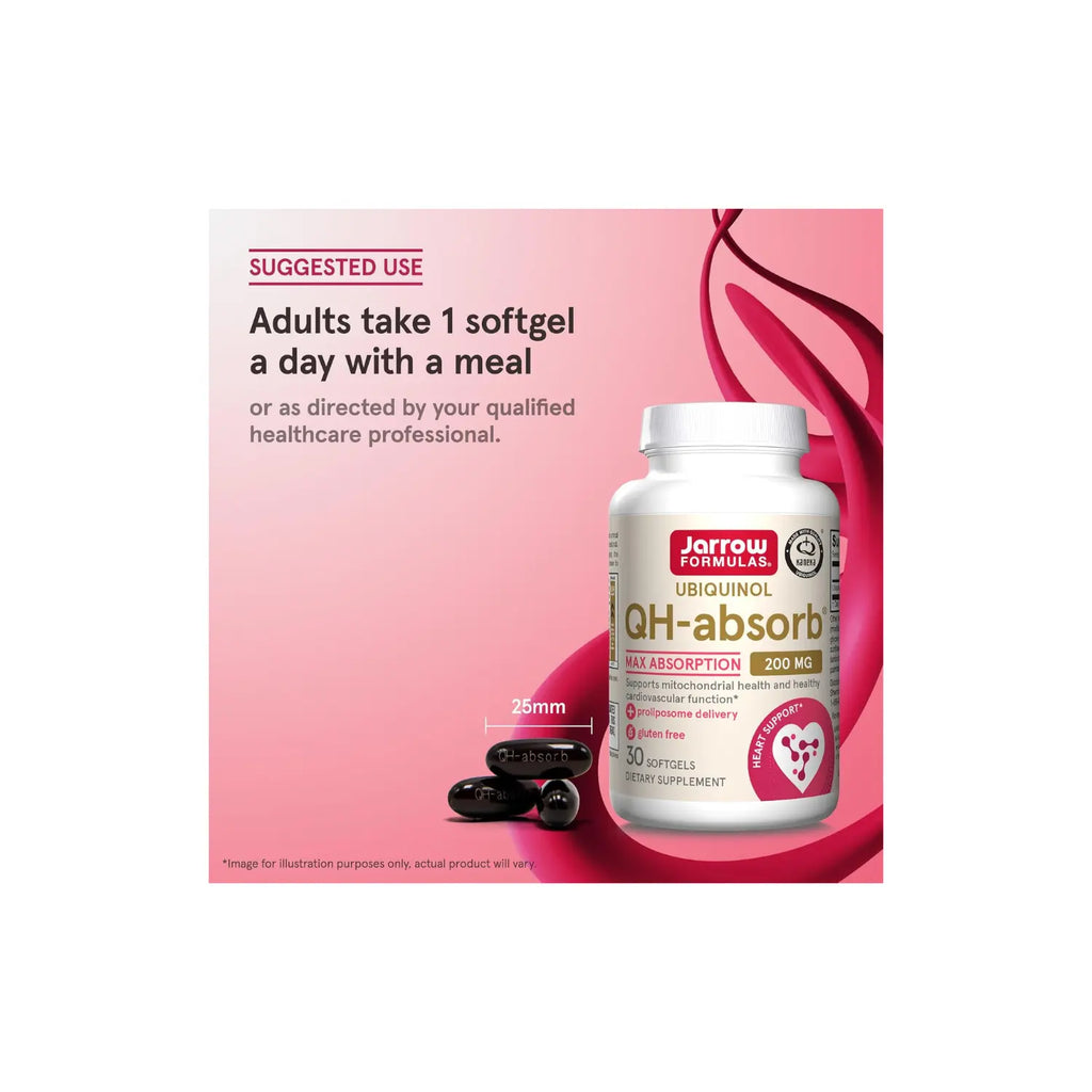 Jarrow Formulas Ubiquinol QH-Absorb 200 mg 30 softgels sfn
