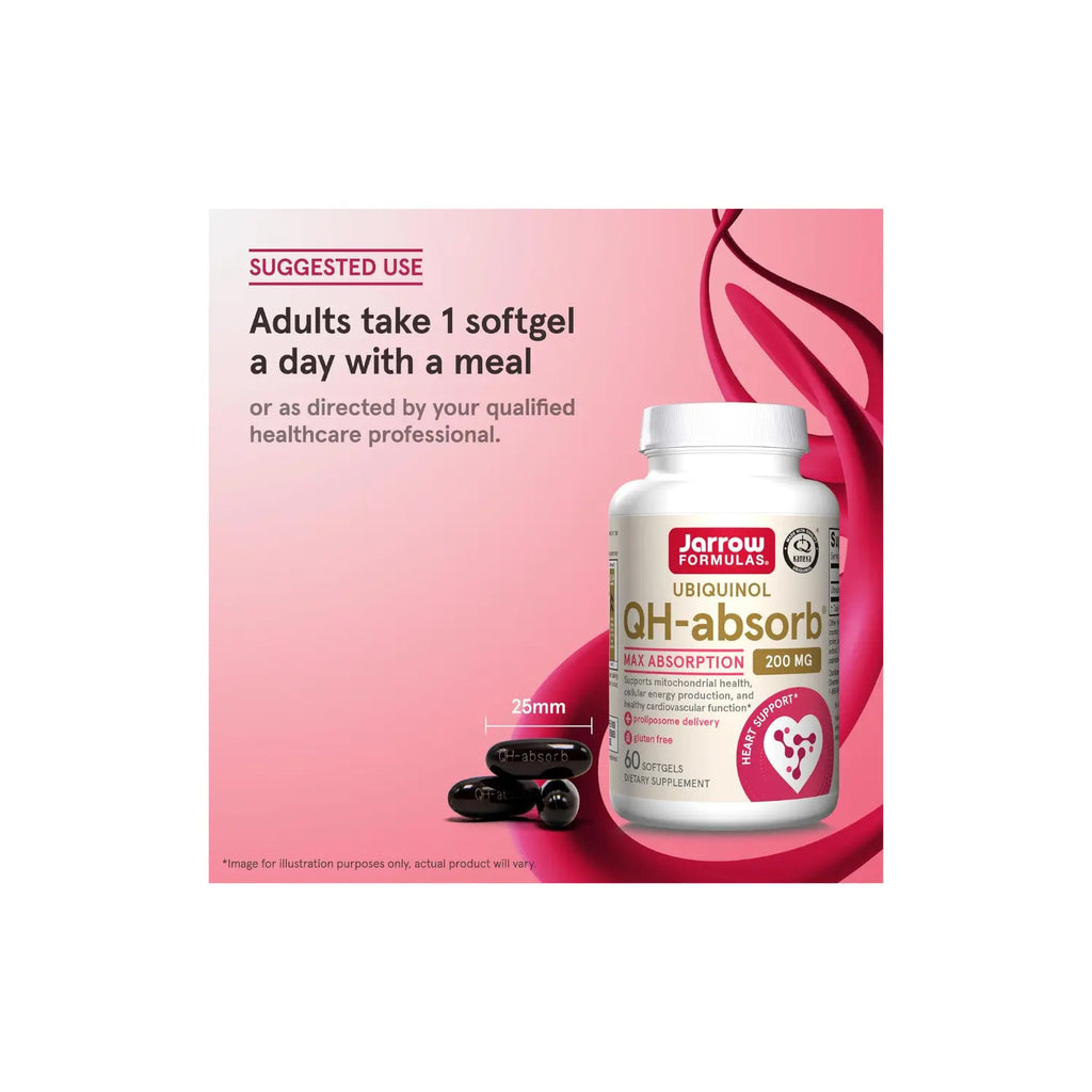 Jarrow Formulas Ubiquinol QH-Absorb 200 mg 60 cápsulas sfn