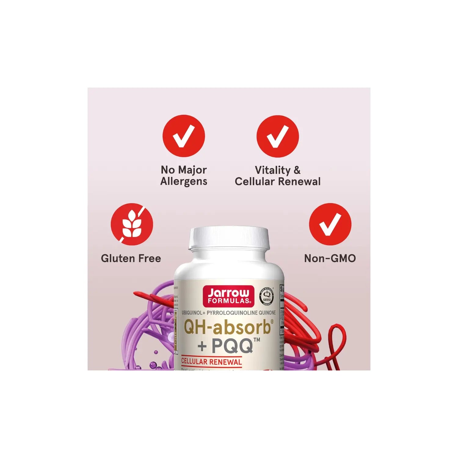 Jarrow Formulas Ubiquinol QH-Absorb + PQQ 60 capsulas sfn