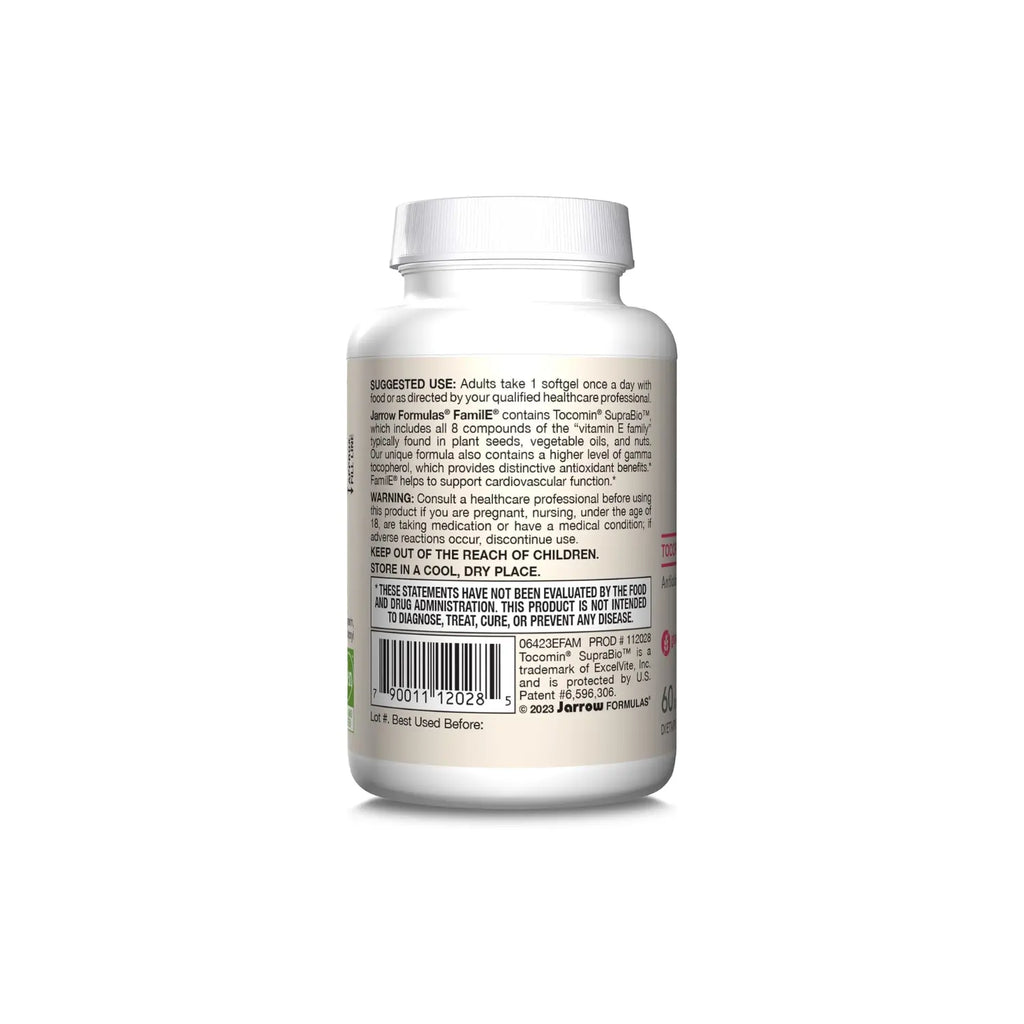 Jarrow Formulas Familia Vitamina E 60 softgels sfn