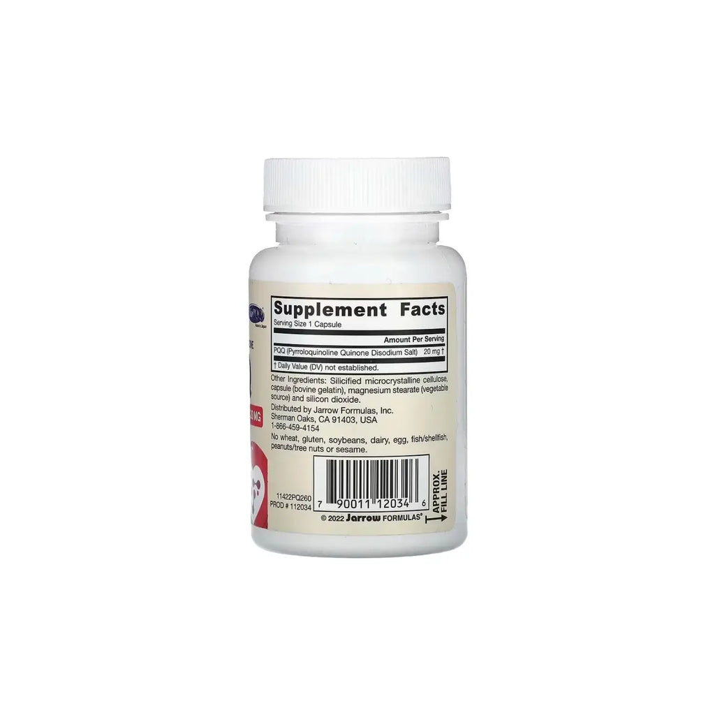 Jarrow Formulas PQQ 20 mg 60 cápsulas sfn