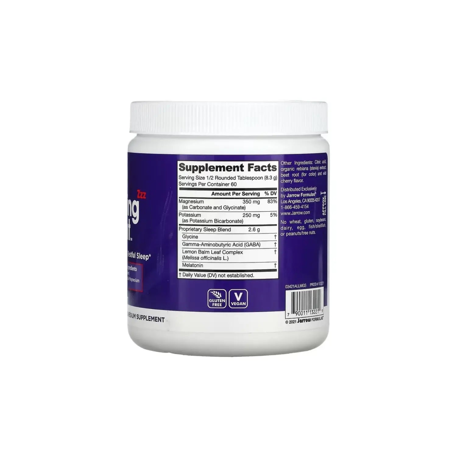 Jarrow Formulas SOOTHING NIGHT Magnesio 498g Sfn
