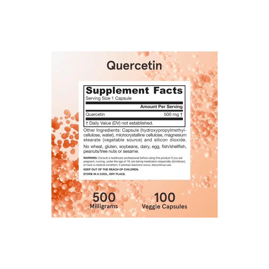 Jarrow Formulas Quercetina vegana 500mg 100 cápsulas veg sfn