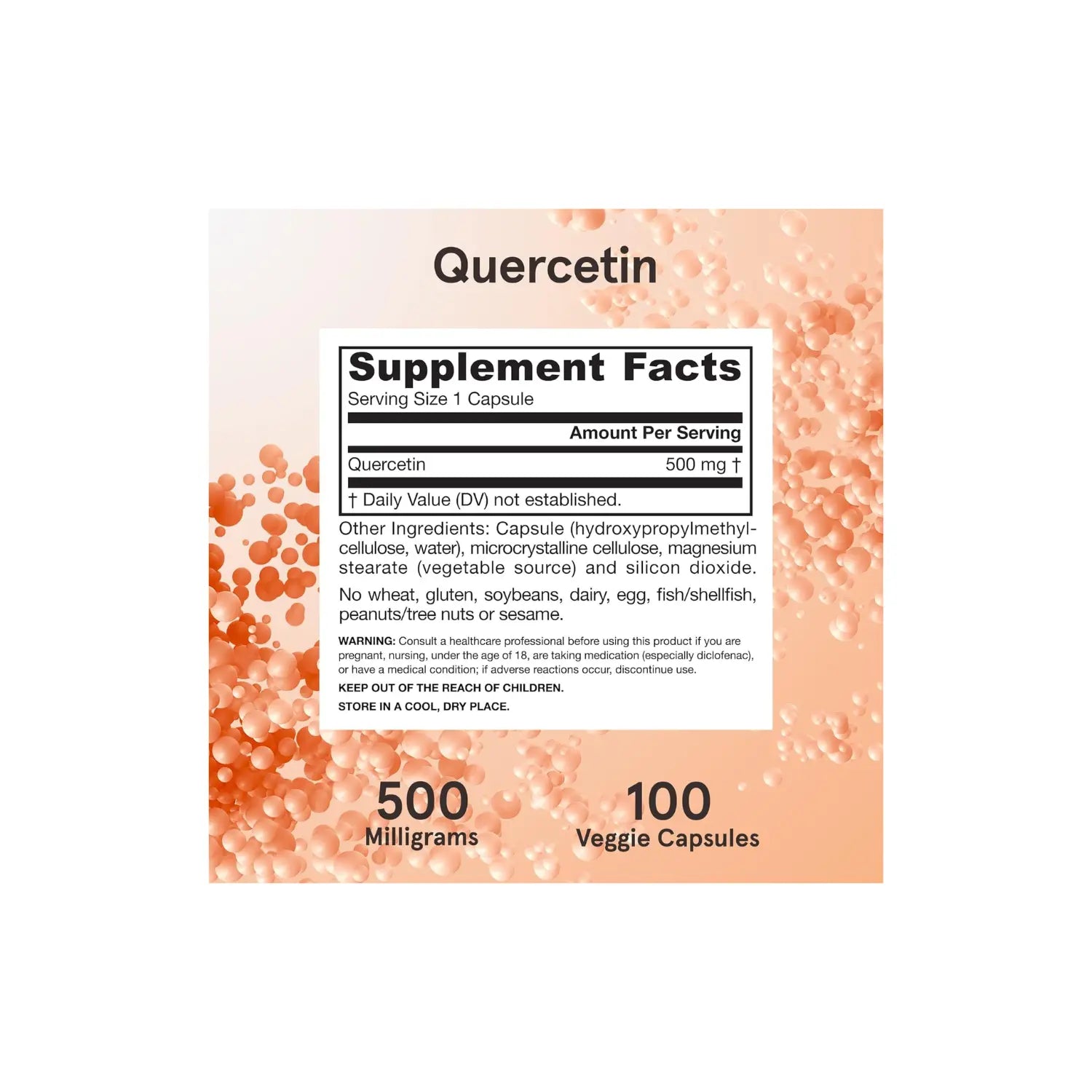 Jarrow Formulas Quercetina vegana 500mg 100 cápsulas veg sfn