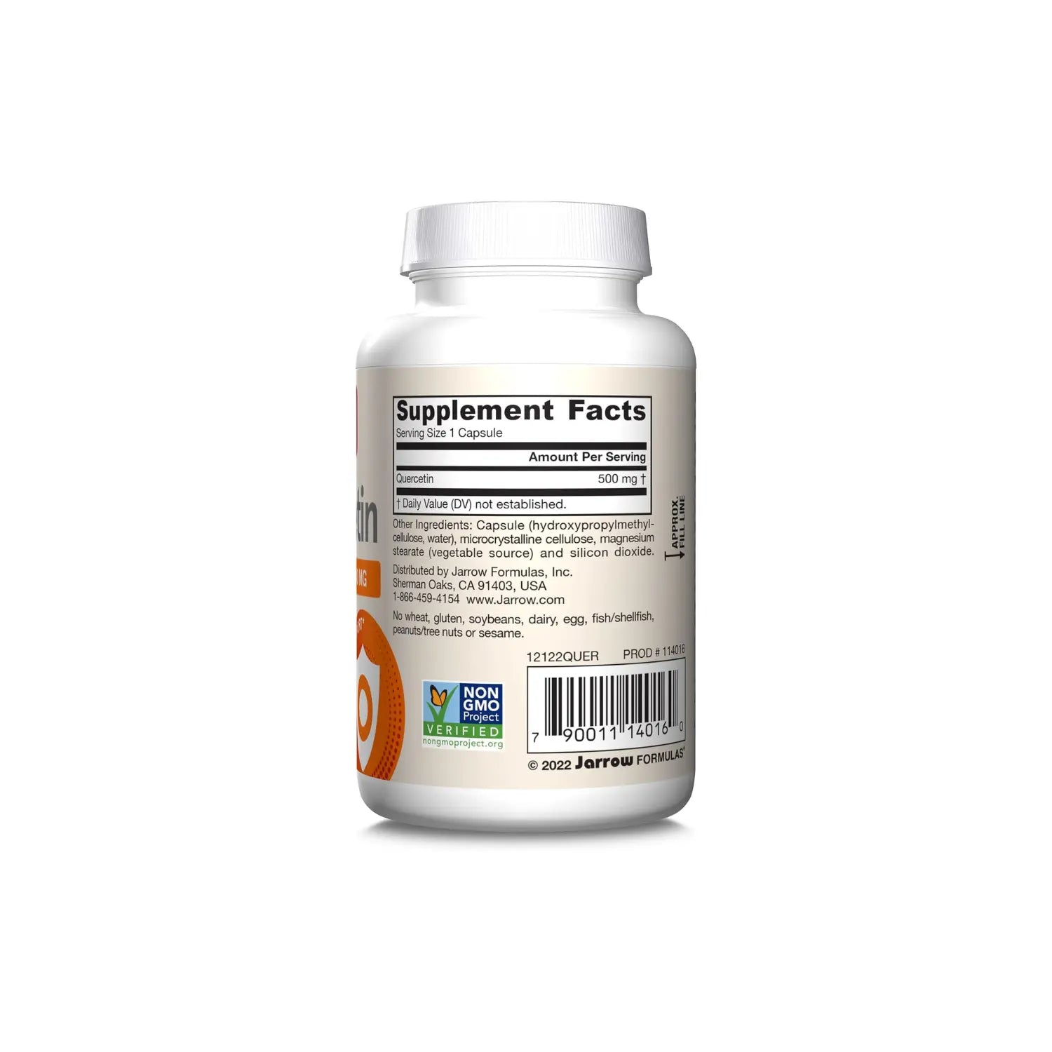 Jarrow Formulas Quercetina vegana 500mg 100 cápsulas veg sfn
