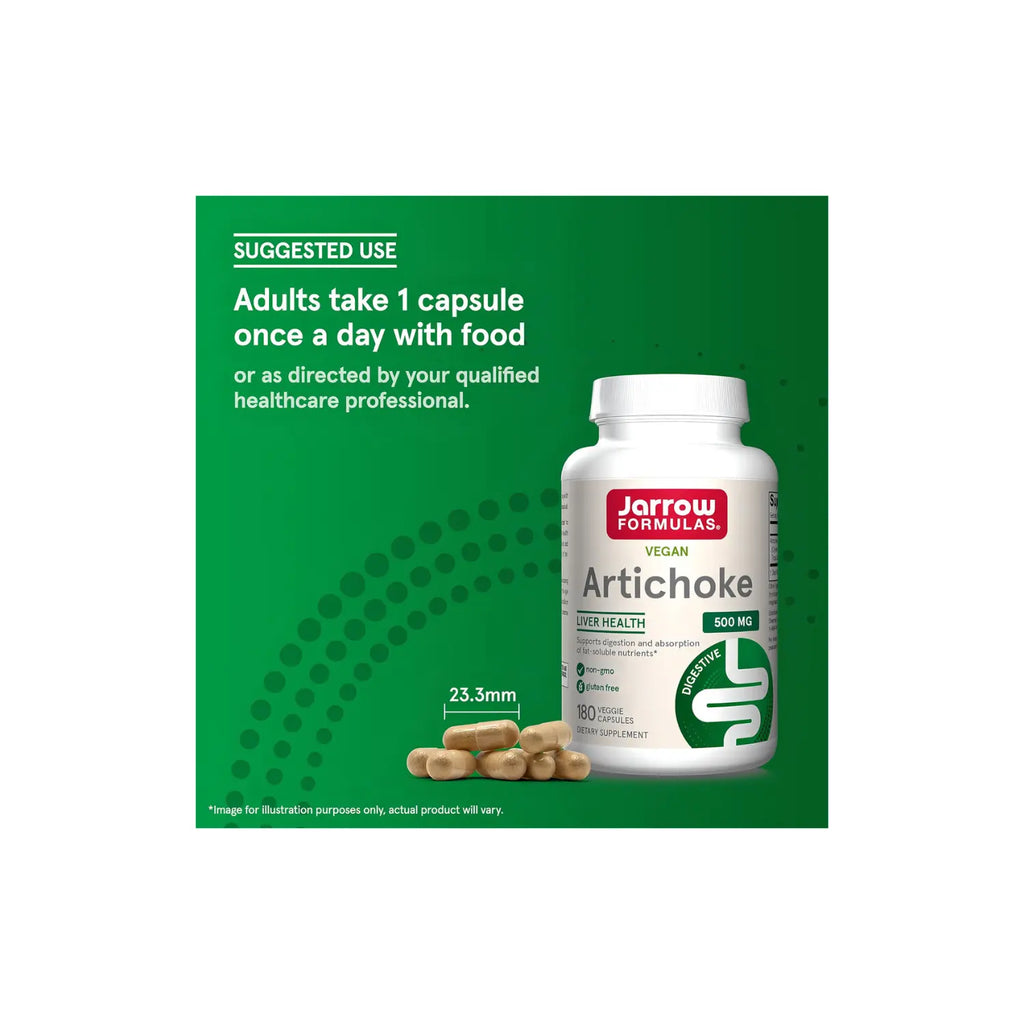 Jarrow Formulas Alcachofa 500 mg 180 cápsulas vegetales Sfn