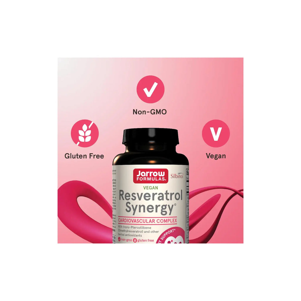 Jarrow Formulas Sinergia de resveratrol vegano 60 tabs sfn