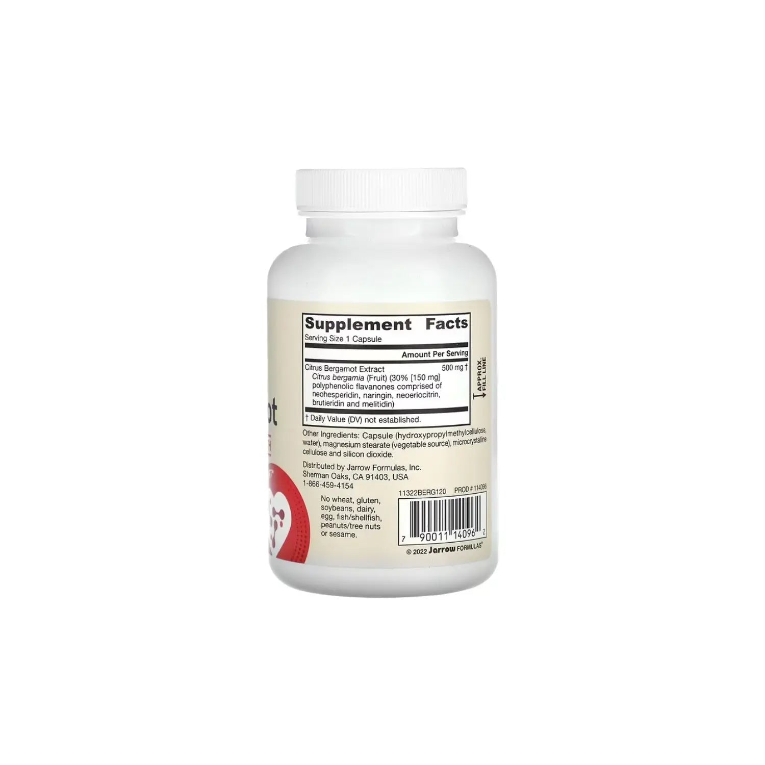 Jarrow Formulas Cítricos y bergamota 120 veg cápsulas sfn