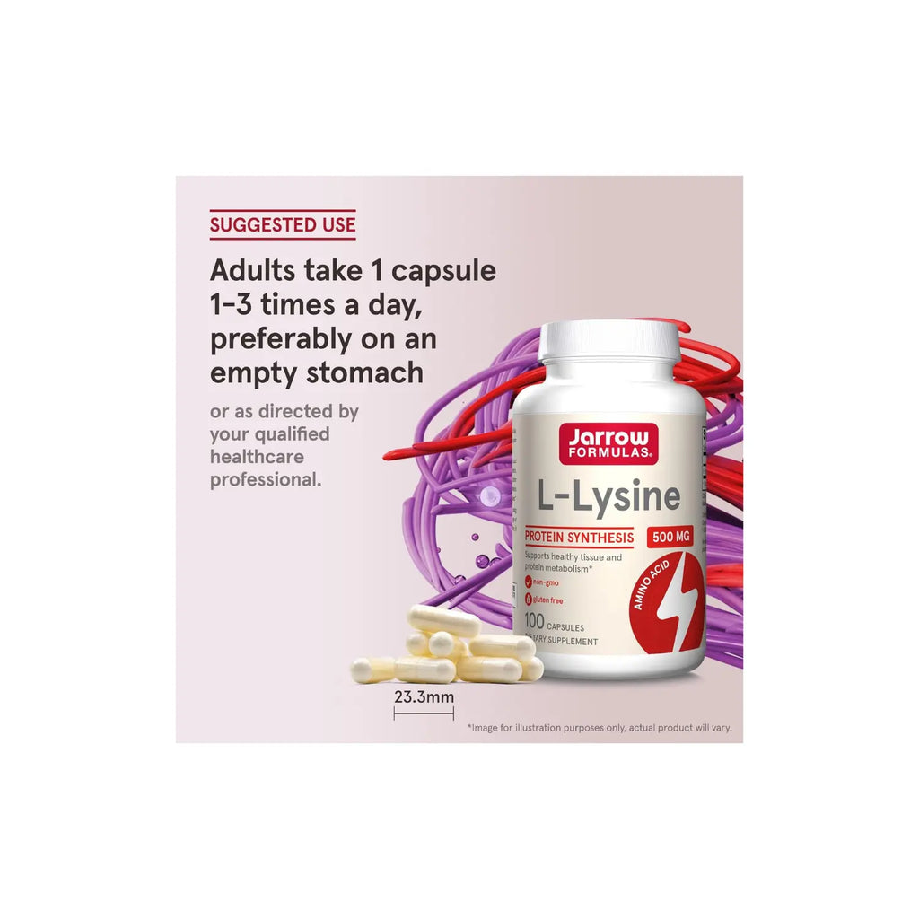 Jarrow Formulas L-lisina 500 mg 100 capsulas sfn