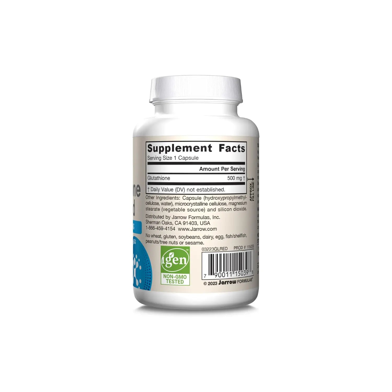 Jarrow Formulas Glutatión reducido 500 mg 60 cápsulas sfn
