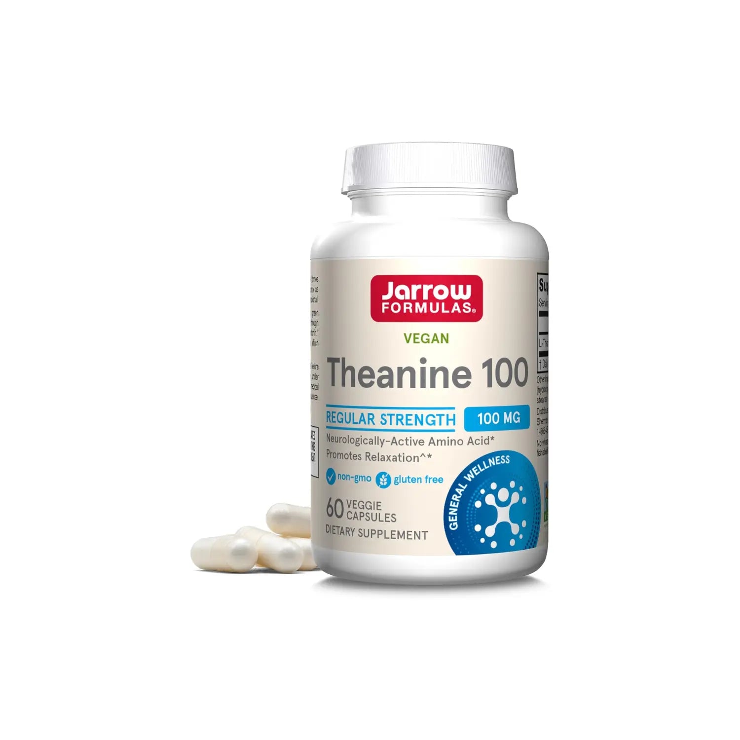 Jarrow Formulas Teanina 100 mg 60 cápsulas vegetales sfn