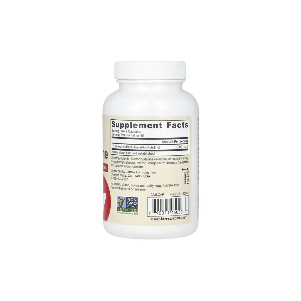 Jarrow Formulas L-carnosina 90 capsulas vegetales sfn