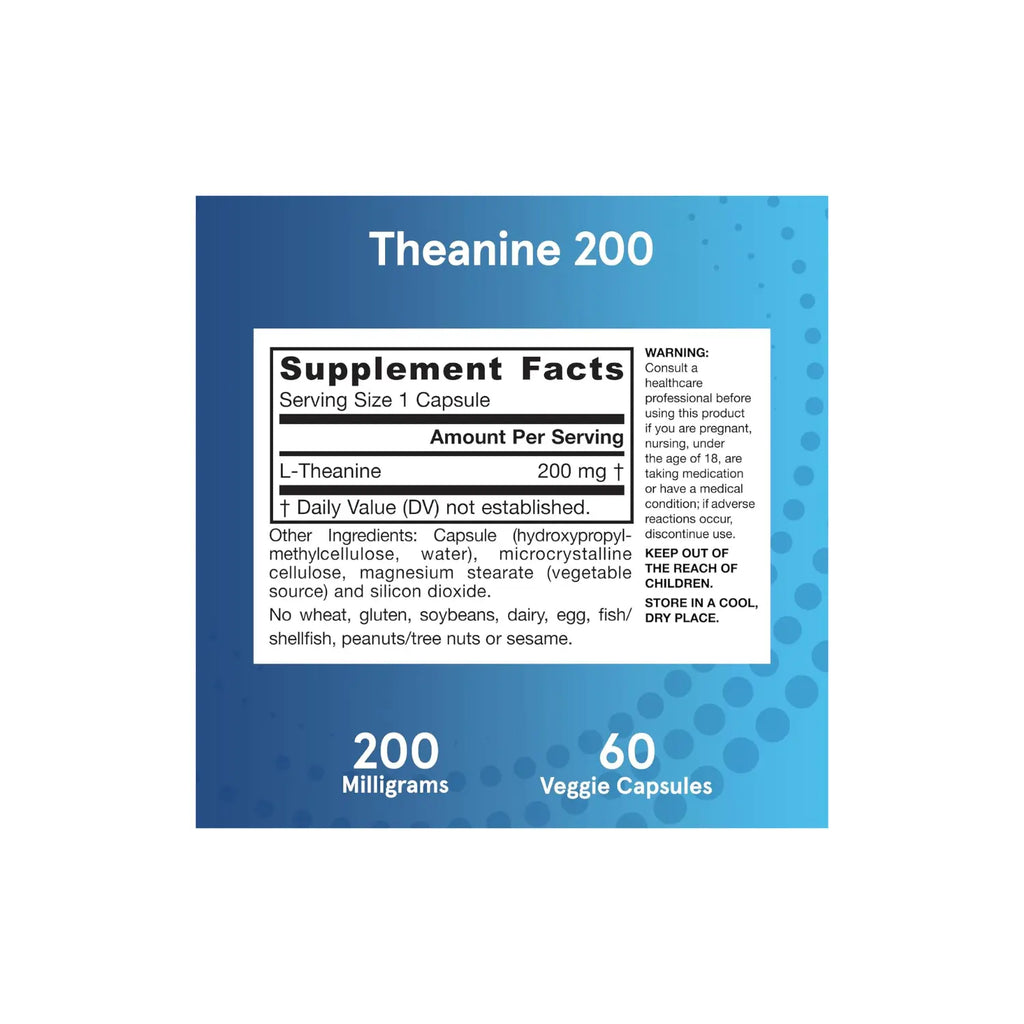 Jarrow Formulas Teanina 200 mg 60 cápsulas sfn