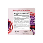 Jarrow Formulas Acetil L-carnitina vegana 500Mg 120Vcaps Sfn