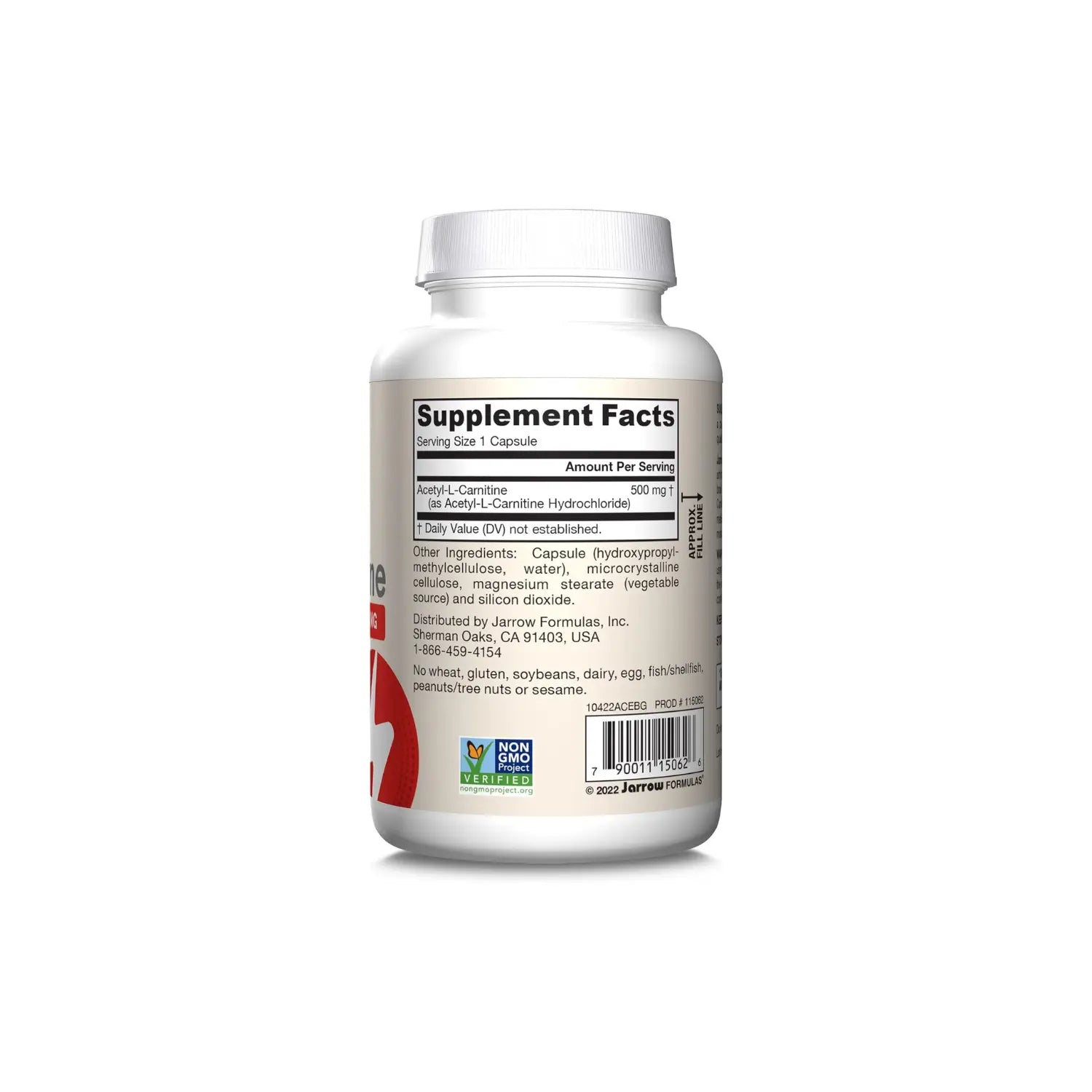 Jarrow Formulas Acetil L-carnitina vegana 500Mg 120Vcaps Sfn