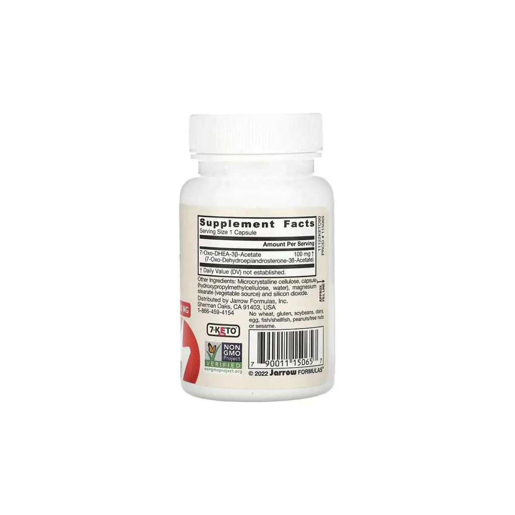 Jarrow Formulas 7-Keto DHEA 100 mg 90 Capsulas Vegetales Sfn