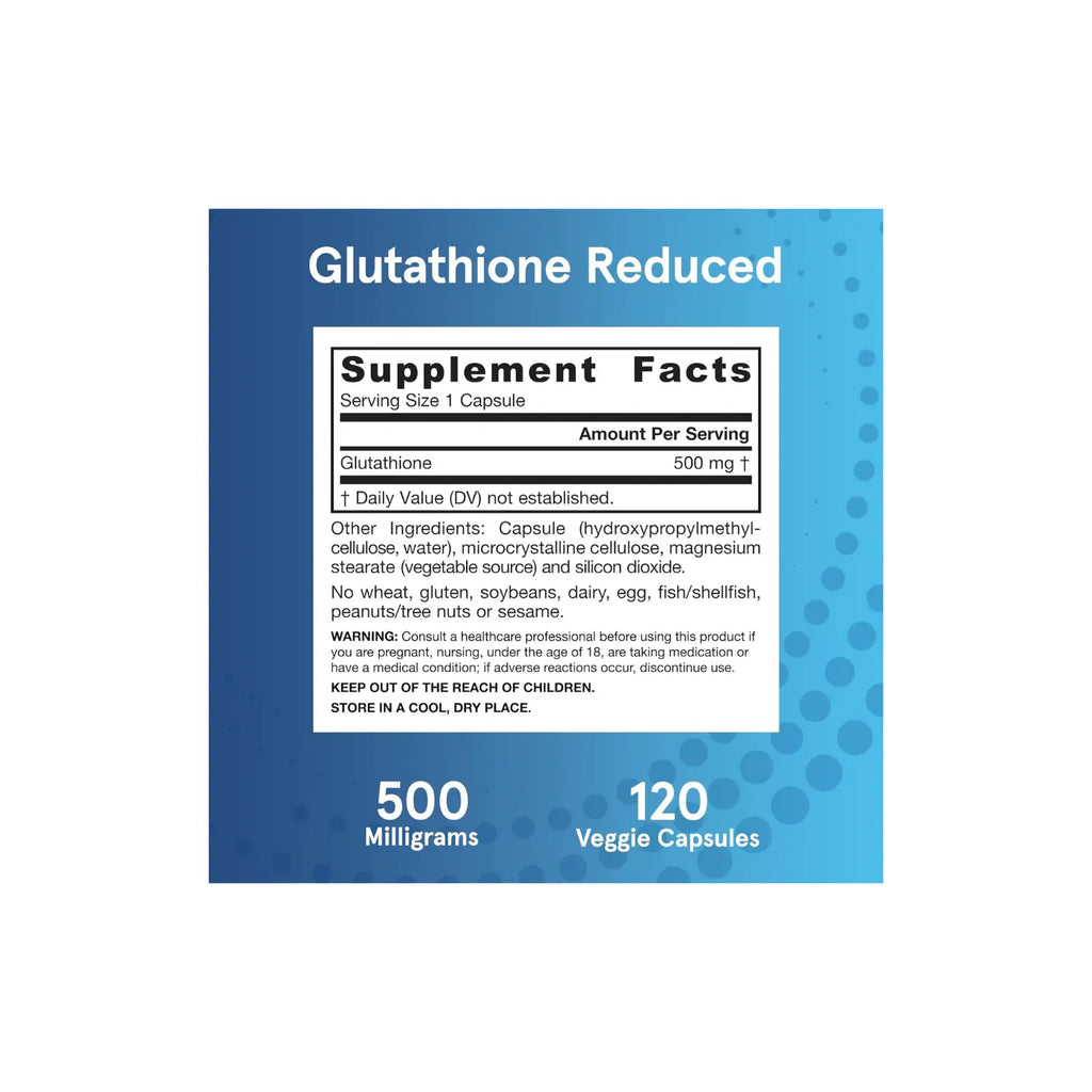 Jarrow Formulas Glutatión reducido 500 mg 120 cápsulas sfn