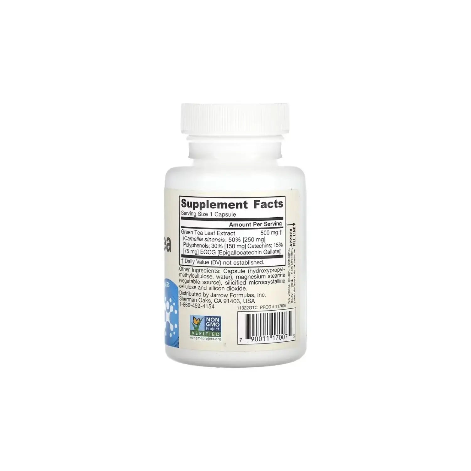 Jarrow Formulas Té verde 500 mg 100 cápsulas vegetales sfn